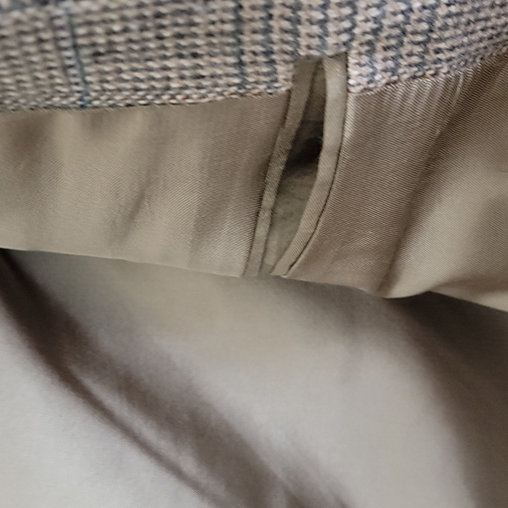 Stafford Tan, Greens & Rust Plaid Dress Jacket 38 / 40 - Picture 13 of 14